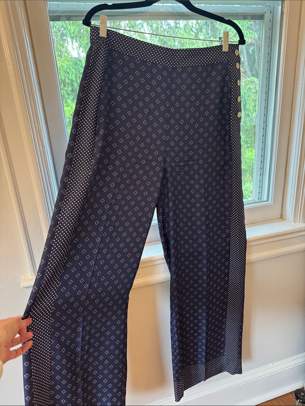 Polo by Ralph Lauren 100% silk Wide-Leg Printed Pants